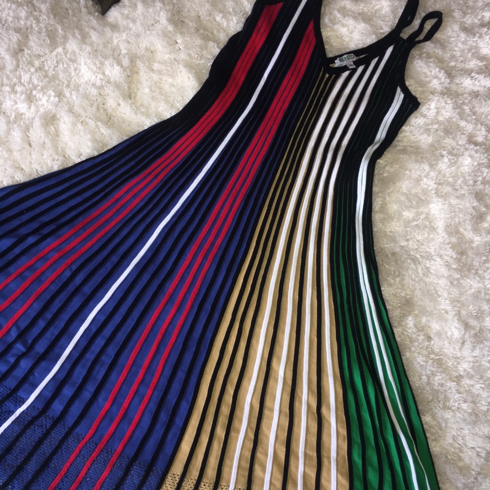 Kenzo Colorful Flowy Dress